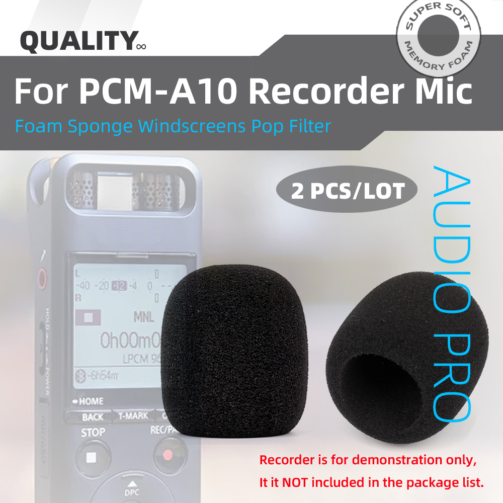 Microphone Pop Filter Foam Windscreen - Compatibile con SONY PCM-A10 PCM A10