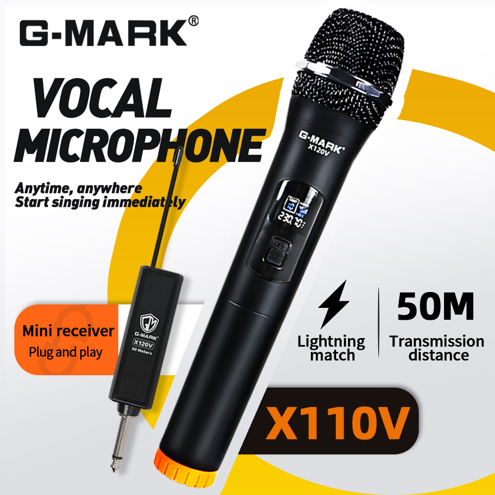 Rechargeable Wireless Mic Lithium Battery - Microfono G-MARK X110V Microfono wireless per