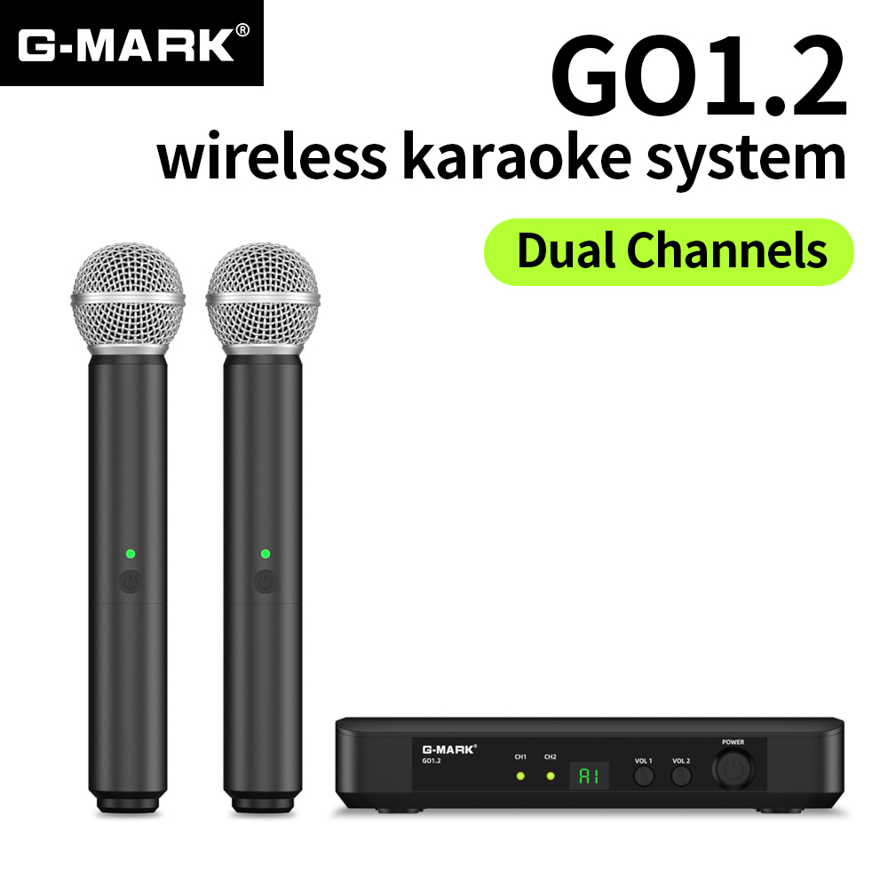 Rechargeable Wireless Mic Lithium Battery - Microfono Wireless G-MARK registrazione UHF microfono