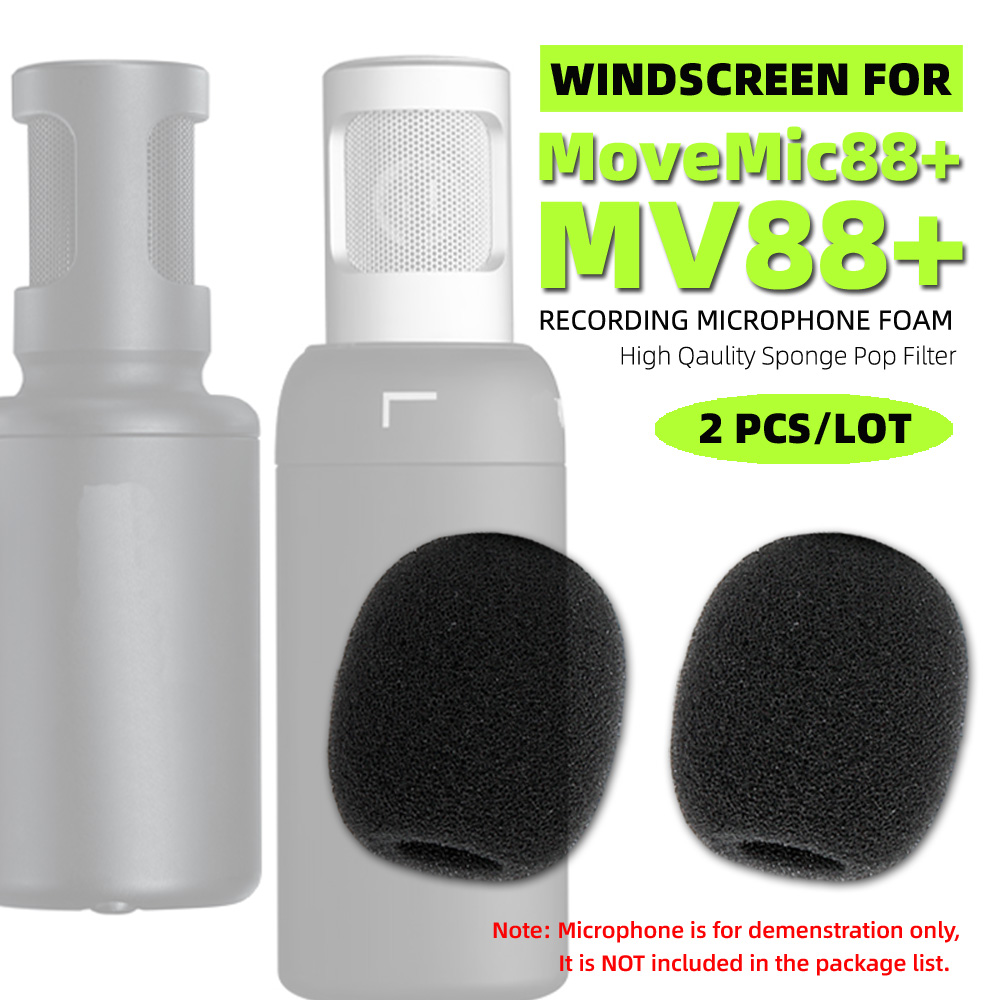 Microphone Pop Filter Foam Windscreen - SnapVox Compatibile con SHURE MOVEMIC88+ MV88+