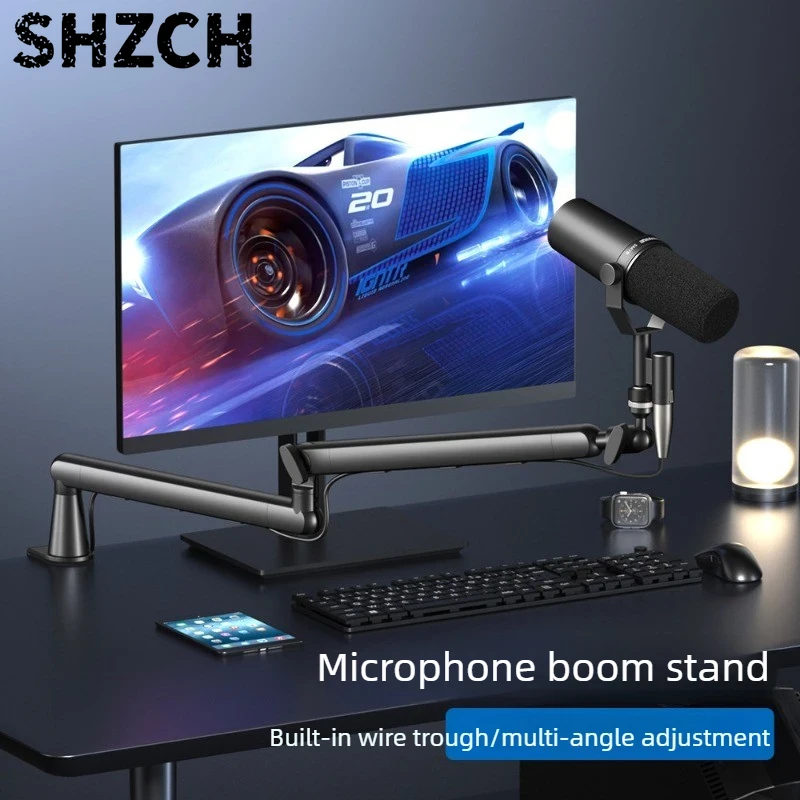 Microphone Stand Boom Arm Floor - Supporto per microfono da tavolo con