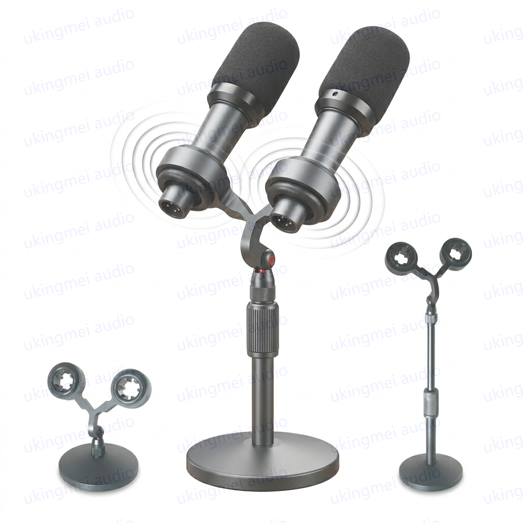 Microphone Shock Mount Universal - VIP55SM Kit di installazione doppio microfono