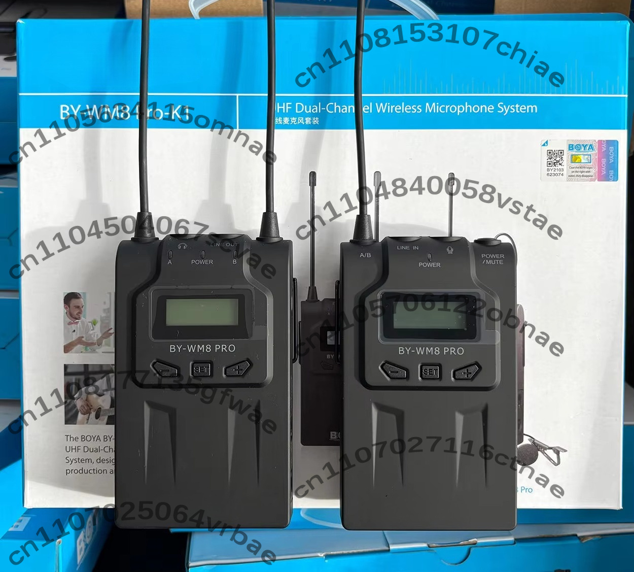 Wireless Lavalier Microphone Dual Receiver - Sistema di microfoni wireless da bavero