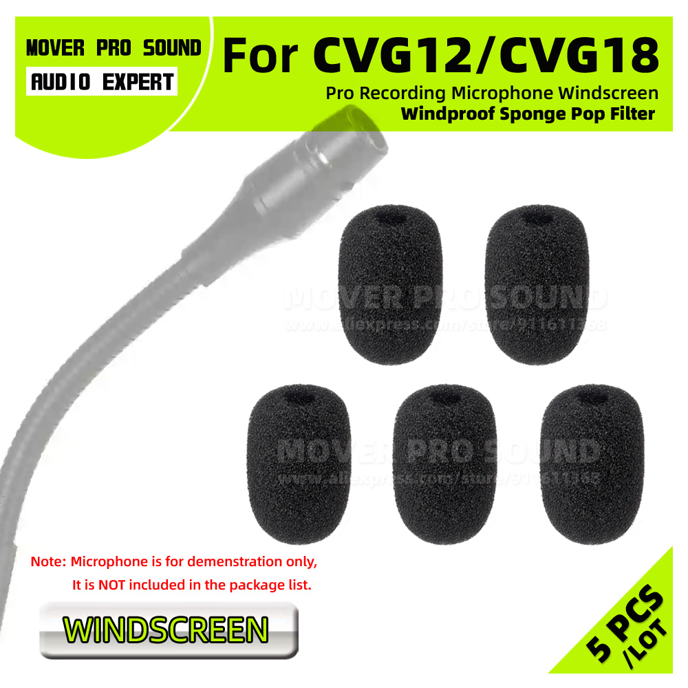 Microphone Pop Filter Foam Windscreen - SnapVox Compatibile con SHURE CVG12 CVG18