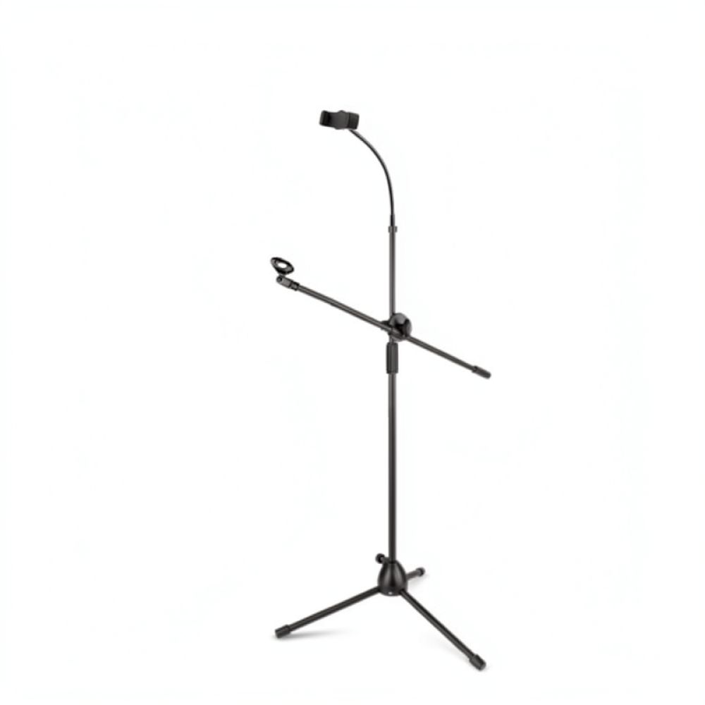 Microphone Stand Boom Arm Floor - Supporto per microfono versatile, treppiede da