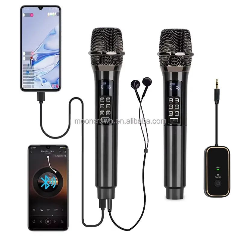 Bluetooth Karaoke Microphone Handheld - Microfono wireless dinamico per karaoke con