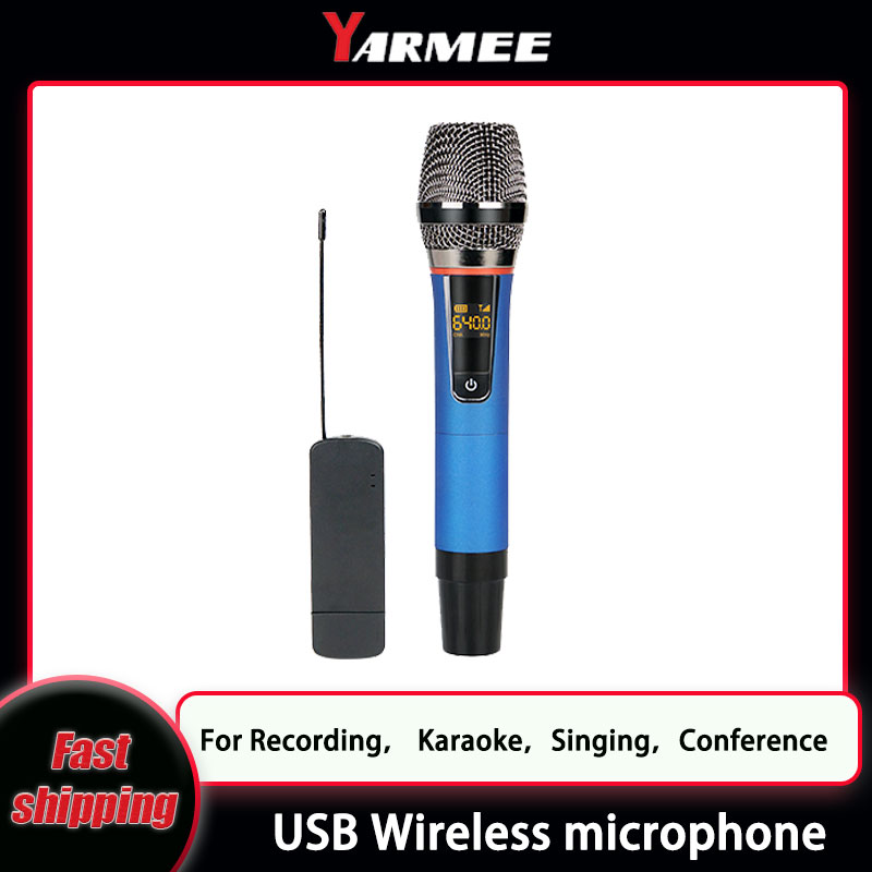 Rechargeable Wireless Mic Lithium Battery - YARMEE Microfono wireless USB professionale Altoparlante