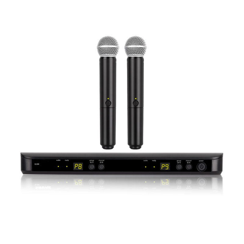 Uhf Wireless Microphone System Dual Channel - Sistema Microfonico Dinamico Wireless UHF a