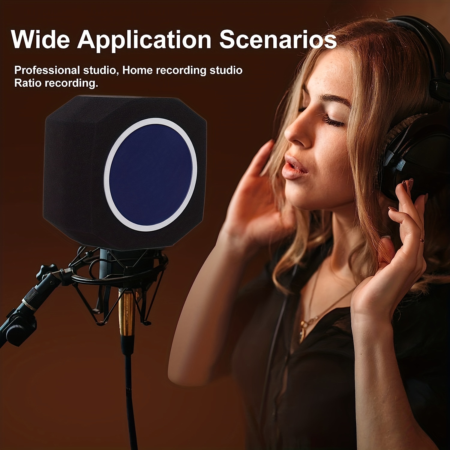 Microphone Pop Filter Foam Windscreen - Schermo di isolamento portatile per microfono