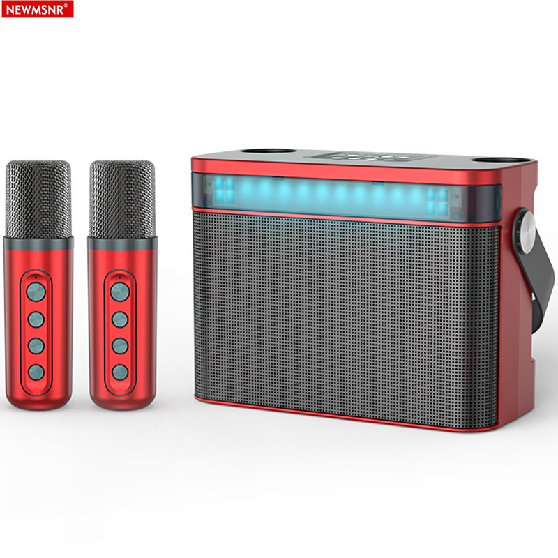 Karaoke Machine Portable With 2 Mic - Potente Altoparlante Bluetooth con 2 Microfoni,