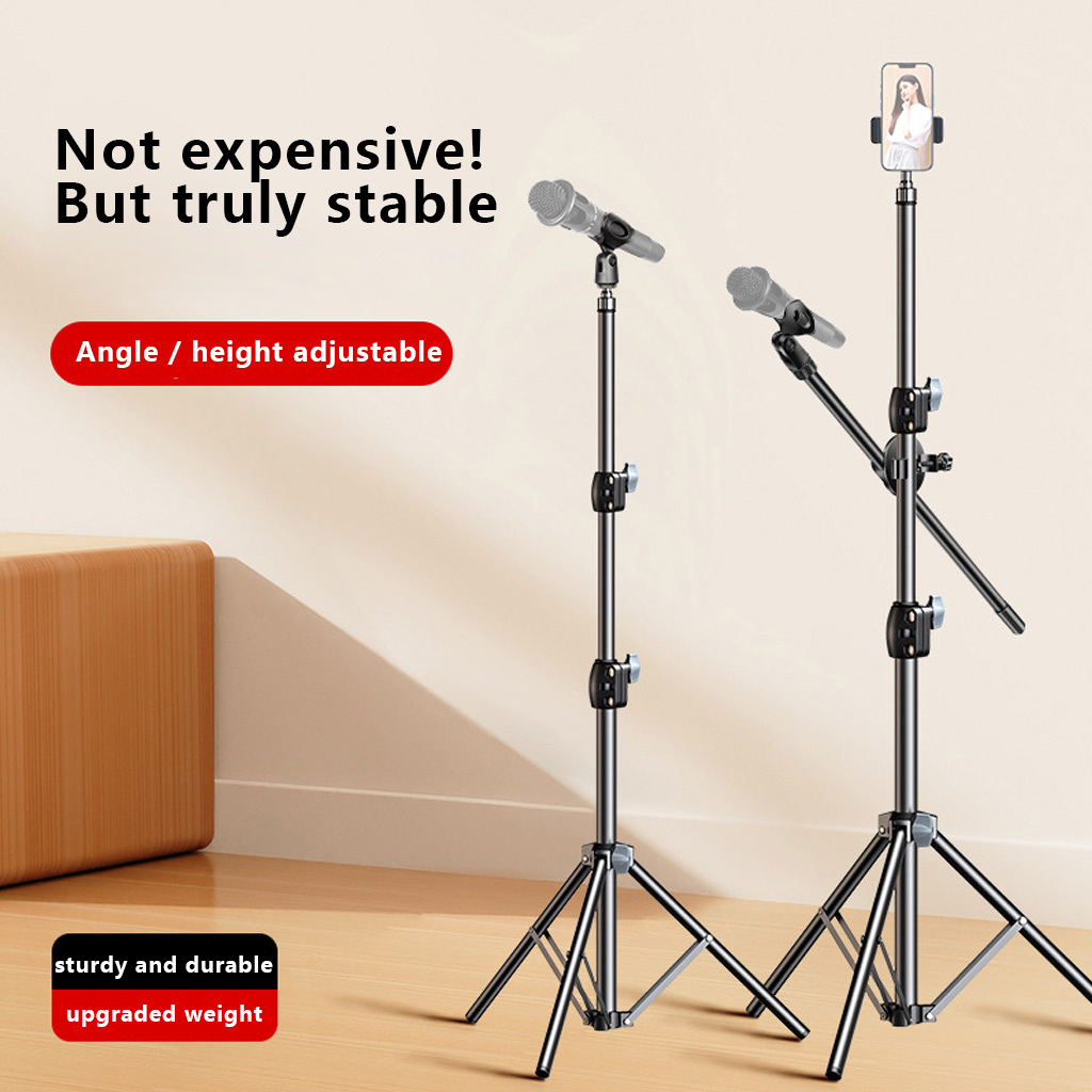 Microphone Stand Boom Arm Floor - Supporto per microfono da pavimento regolabile