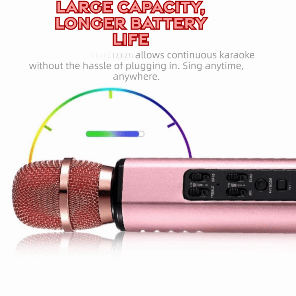 Bluetooth Karaoke Microphone Handheld - Microfono portatile per karaoke, microfono wireless