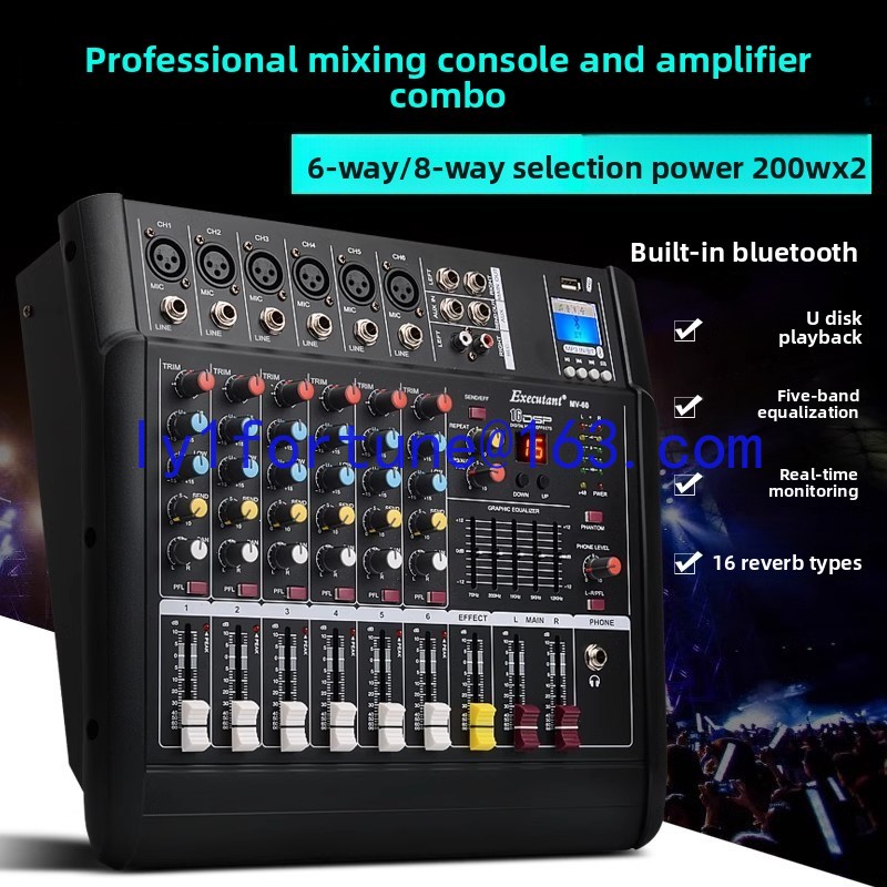 Karaoke Amplifier Mixer Bluetooth - Mixer con amplificatore di potenza USB