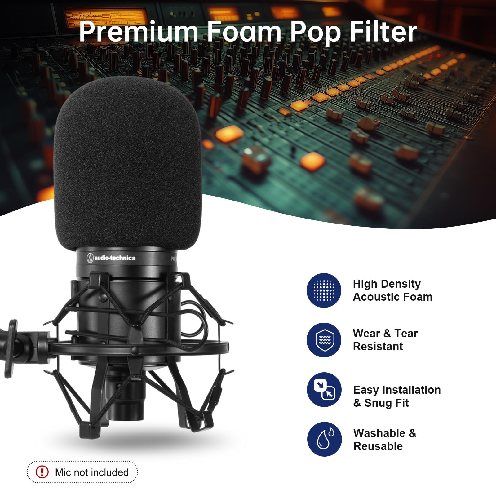 Filtro pop/Parabrezza per Audi - Microphone Pop Filter Foam Windscreen recensione e prezzo
