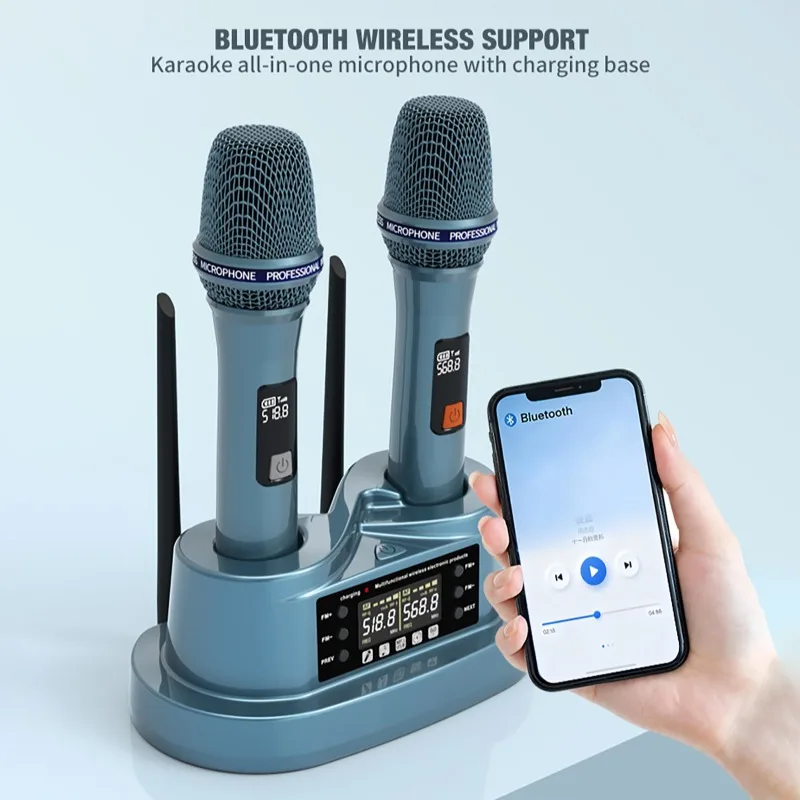 Kit Microfono Wireless con Doc - Bluetooth Karaoke Microphone Handheld recensione e prezzo