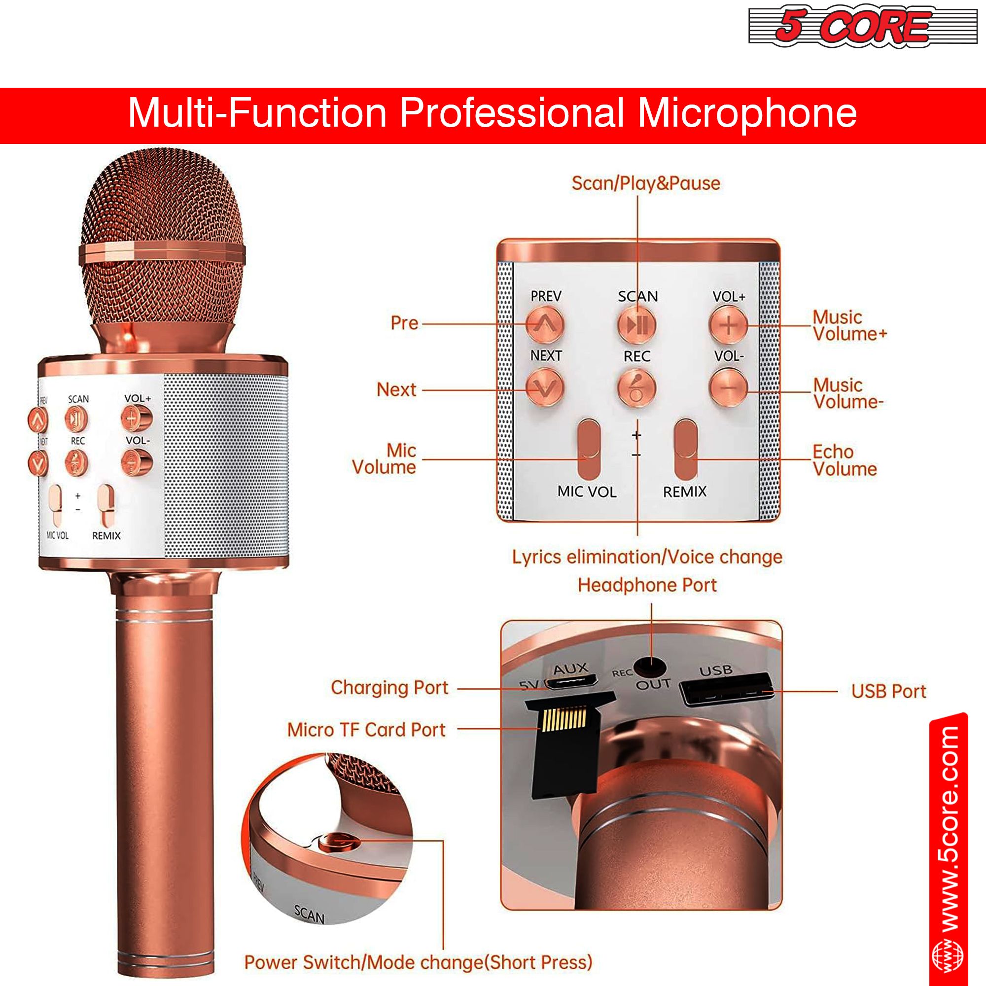 Microfono Wireless per Karaoke - Bluetooth Karaoke Microphone Handheld recensione e prezzo