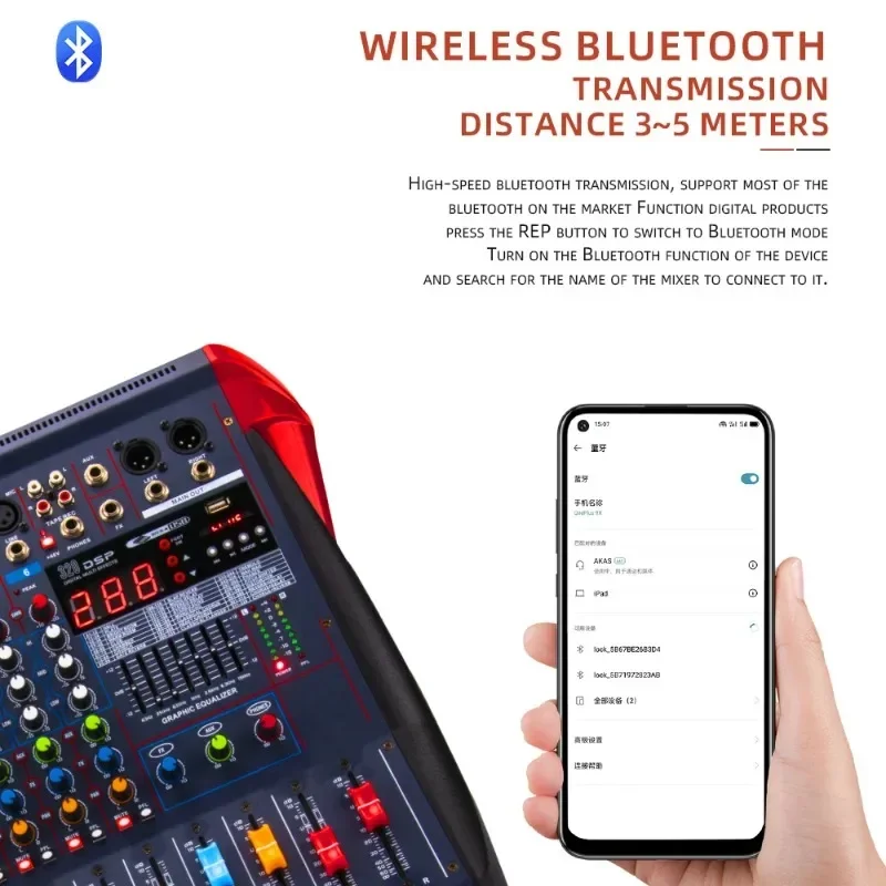 LXR12 Microfono digitale Bluet - Karaoke Amplifier Mixer Bluetooth recensione e prezzo