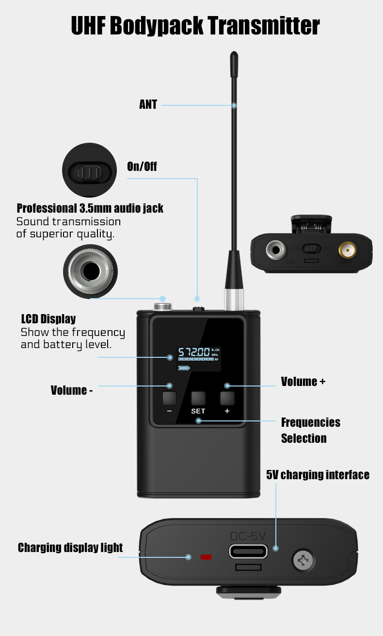Doppio sistema microfonico wir - Wireless Lavalier Microphone Dual Receiver recensione e prezzo