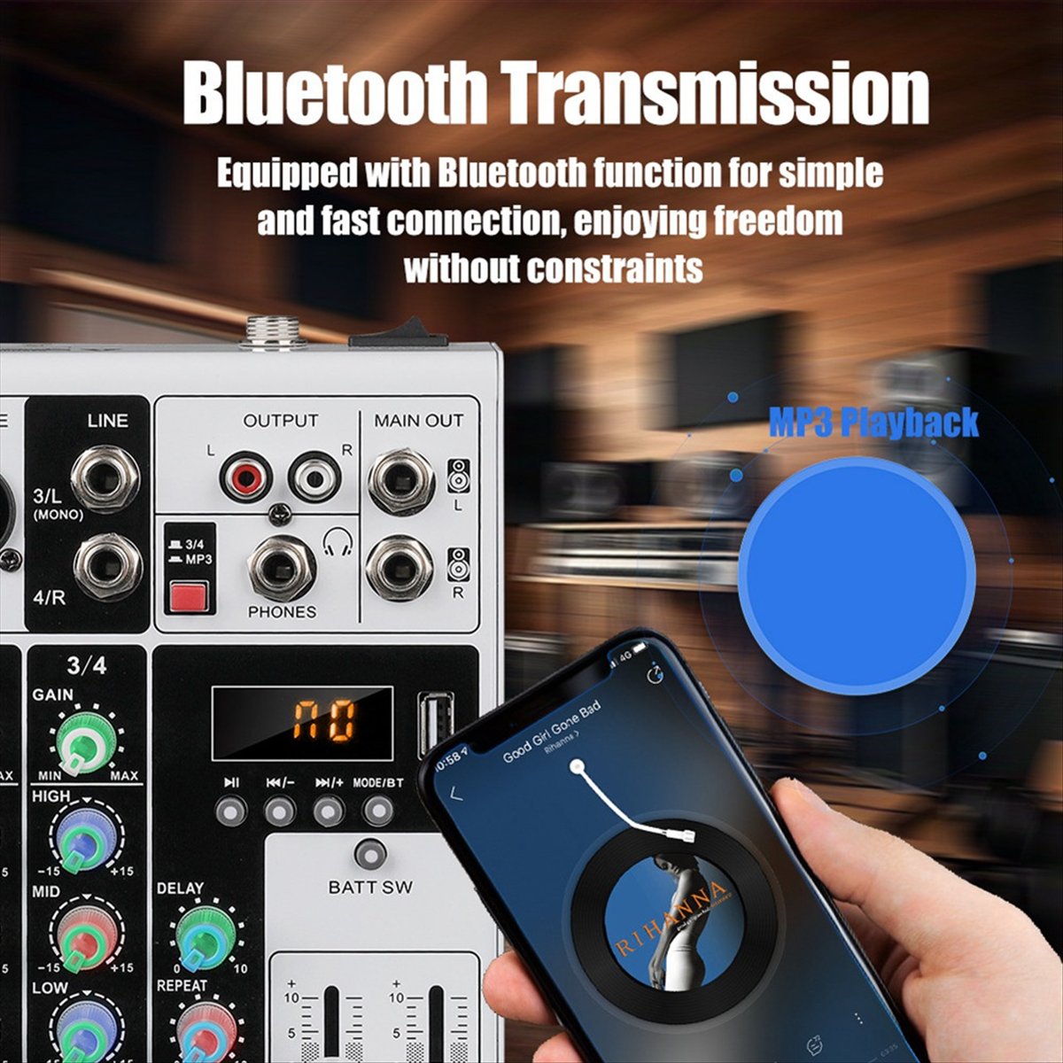 Mixer Audio DTC5 a 4 Canali, C - Karaoke Amplifier Mixer Bluetooth recensione e prezzo