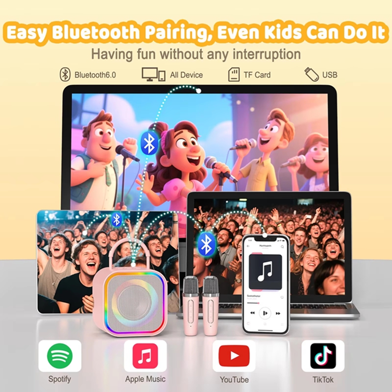 LZQLY Mini macchina per karaok - Karaoke Machine Portable With 2 Mic recensione e prezzo