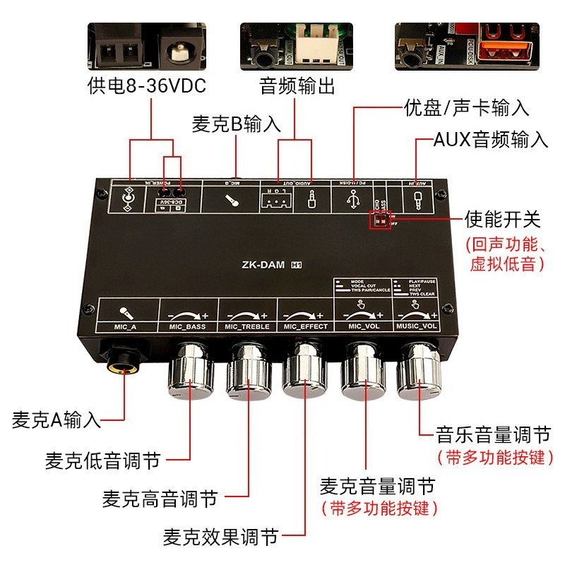 Scheda Preamplificatore Audio  - Karaoke Amplifier Mixer Bluetooth recensione e prezzo