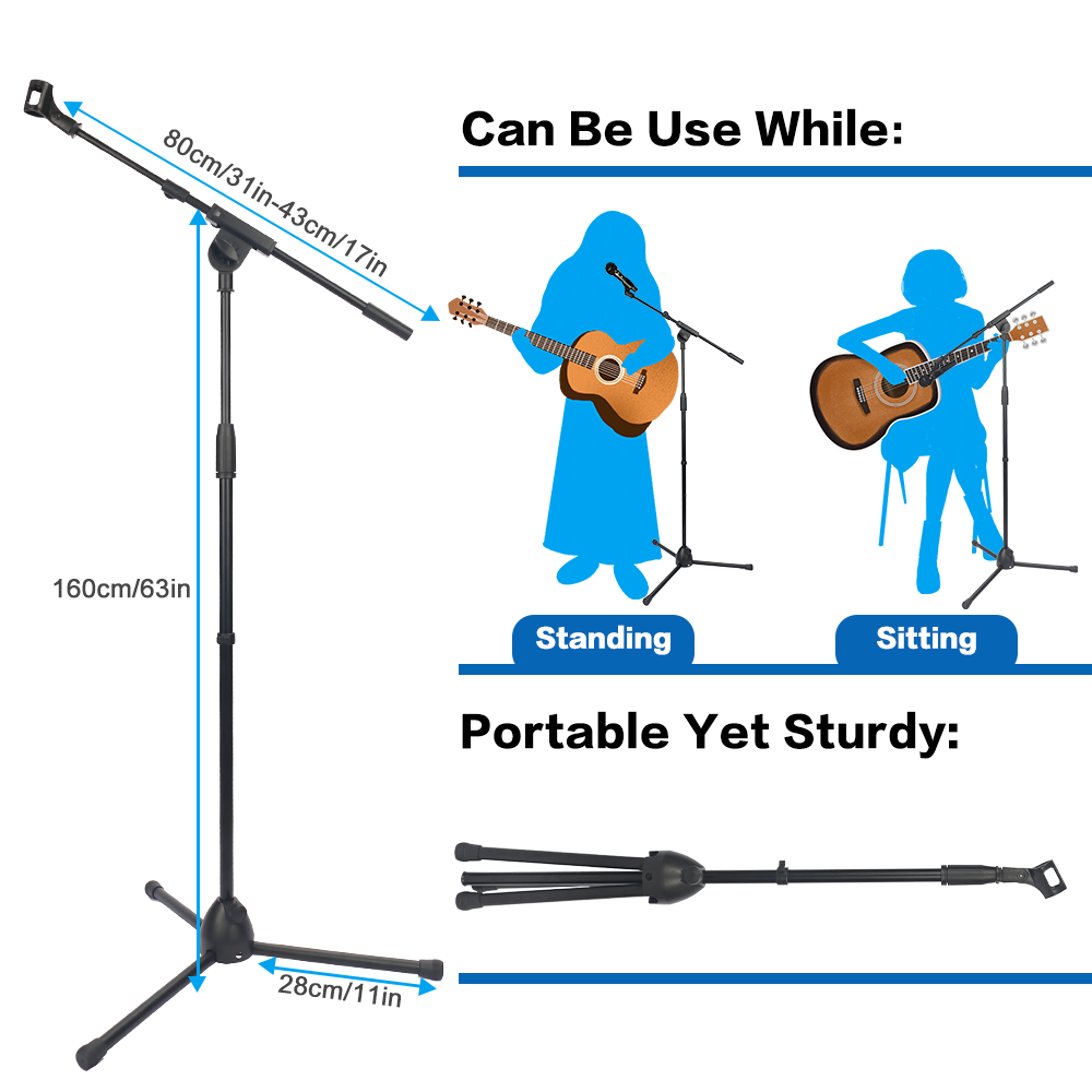 Supporto per Microfono Pieghev - Microphone Stand Boom Arm Floor recensione e prezzo