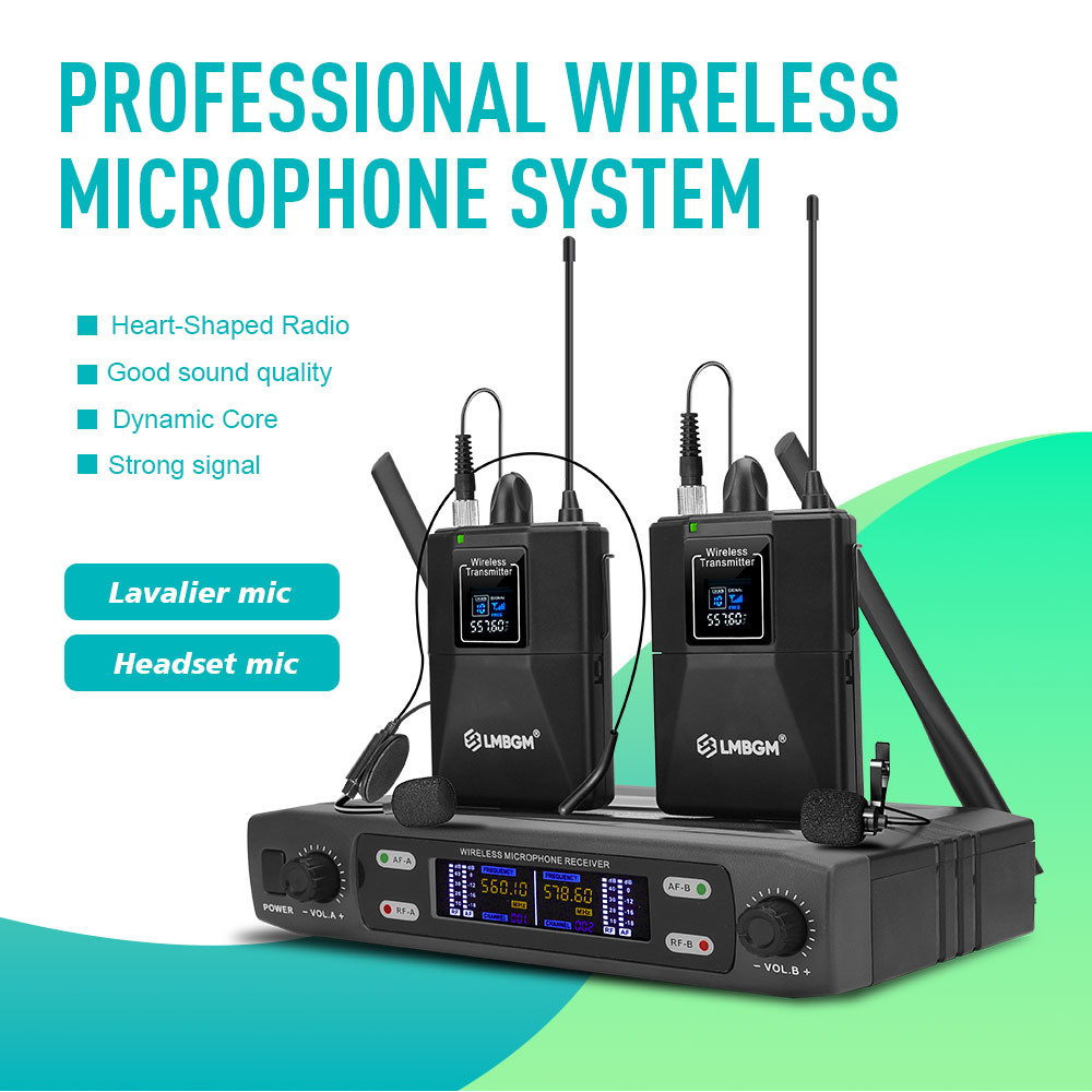 Sistema Microfonico Wireless U - Wireless Lavalier Microphone Dual Receiver recensione e prezzo