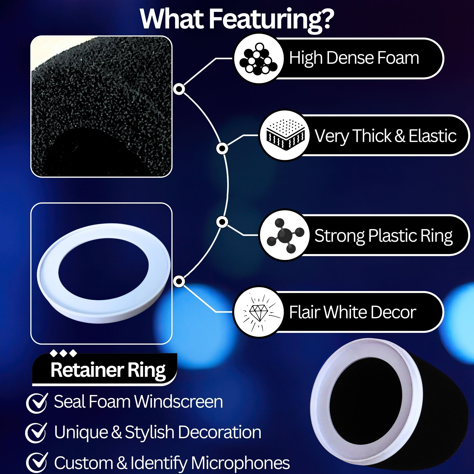 Coperture per microfono in sch - Microphone Pop Filter Foam Windscreen recensione e prezzo