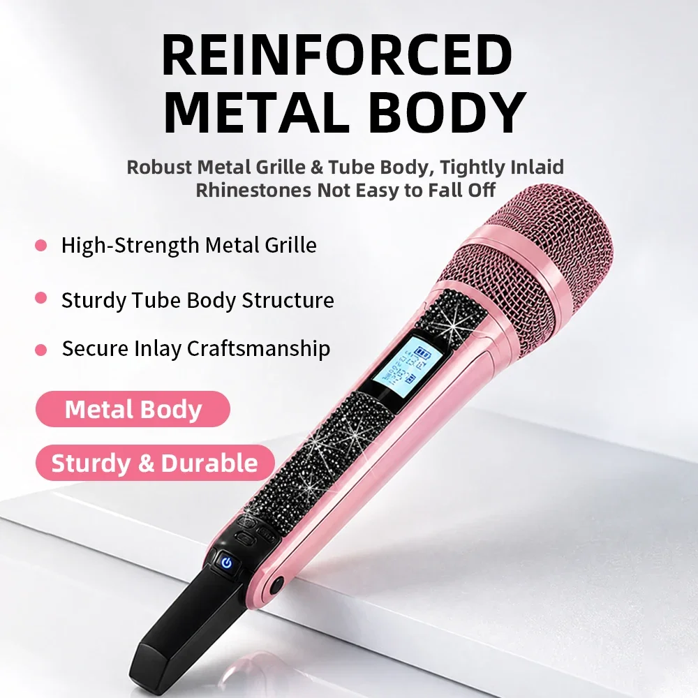 Microfono Wireless UHF Rosa Ri - Rechargeable Wireless Mic Lithium Battery recensione e prezzo