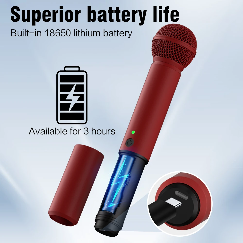 Microfono wireless per karaoke - Rechargeable Wireless Mic Lithium Battery recensione e prezzo
