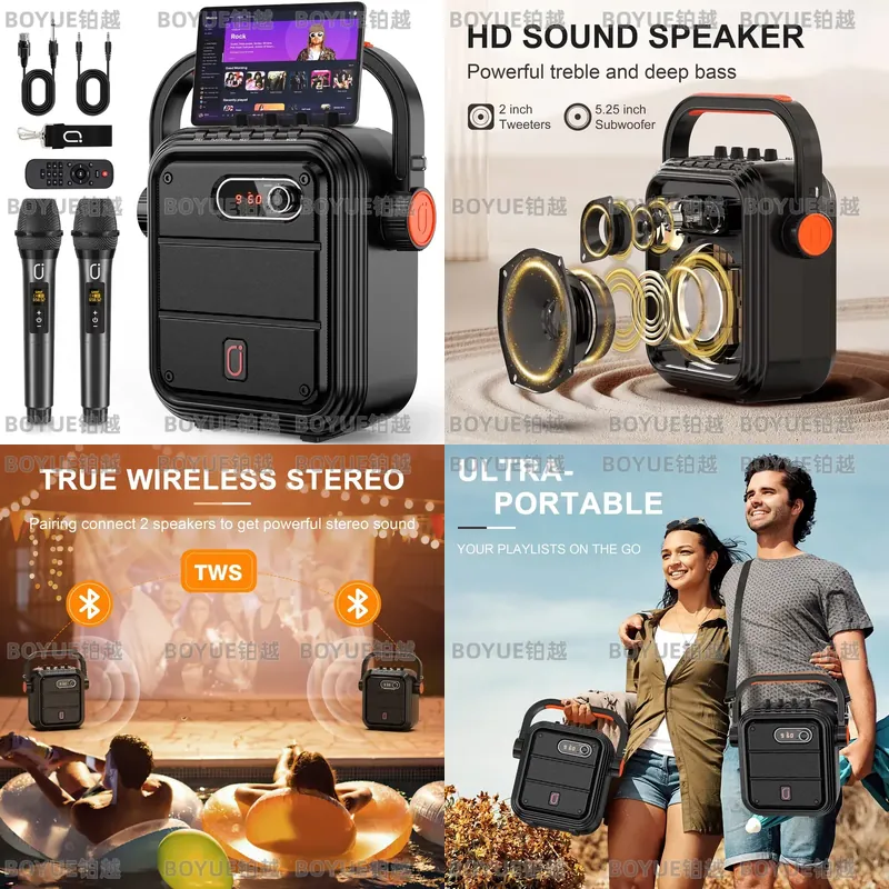 Macchina Karaoke Portatile con - Karaoke Machine Portable With 2 Mic recensione e prezzo